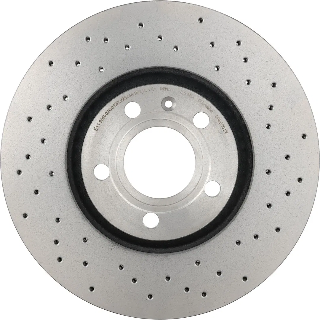 KTX0093 – BREMBO Brake Kit, Ceramic Brake Pads 312 Millimeter Xtra Vented High Carbon Cast Iron Cross Drilled Rotor W...